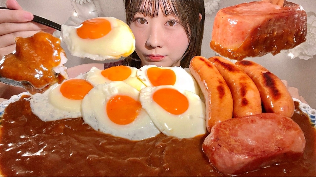 ASMR Buldak Curry Rice【Mukbang/ Eating Sounds】【English subtitles】