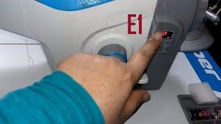 حل مشكلة عطل في  ماكينة الخياطة / How to solve E1 error in Jack F4 Sewing Machine