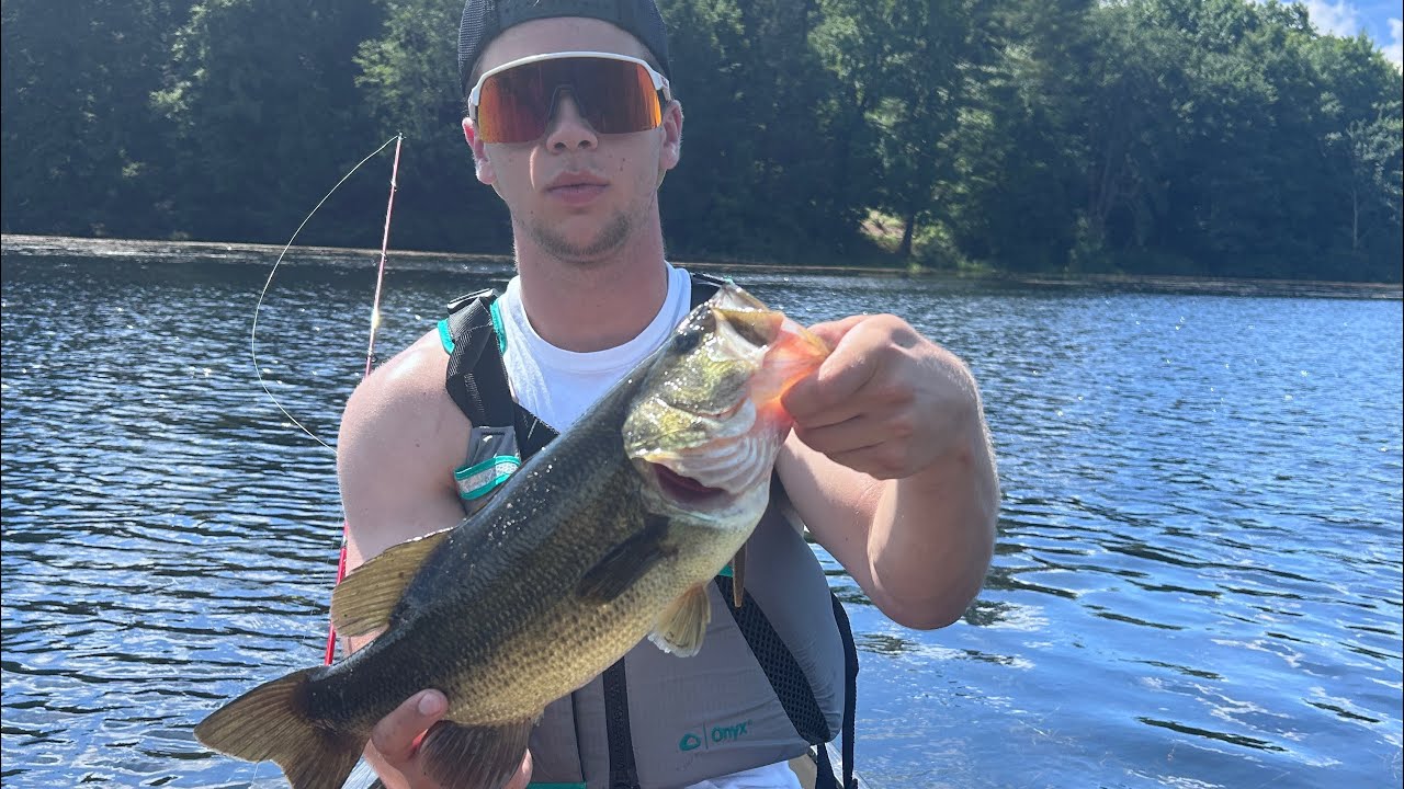 Bass fishing with Owen on sunset