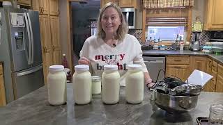 Raw Milk into Butter, Ricotta Cheese, Yogurt & Tomato Soup! #rawmilkrecipes #freezedried