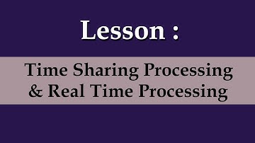 Time Sharing and Real Time Processing | Grade VIII | Online Class | South End School