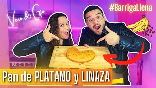 👉 ¿Cómo hacer PAN de PLÁTANO y LINAZA? 🍌 || #BarrigaLlena