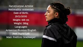 Armine Harutyunyan football CV