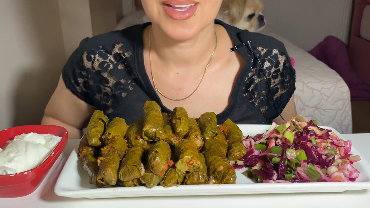 Yaprak Sarma ve Salata ASMR |Türkçe ASMR /Alt Yazılı