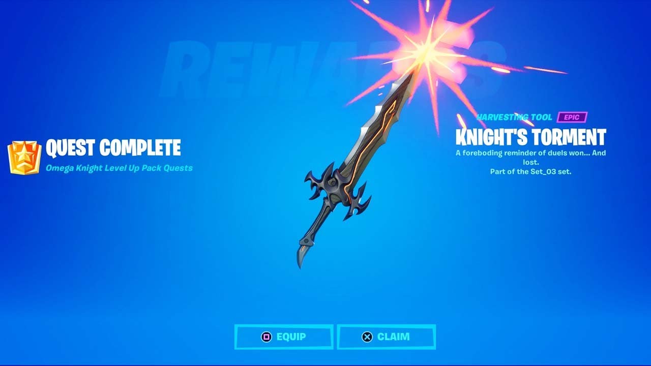 Fortnite All Omega Knight Level Up Tokens Location Guide (Week 2) - Knight's Torment Pickaxe