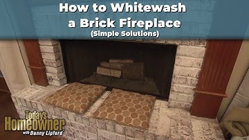 How to Whitewash a Brick Fireplace