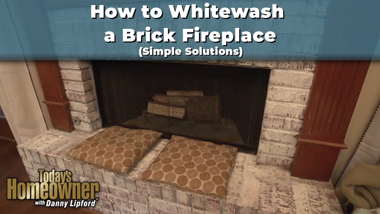 How to Whitewash a Brick Fireplace YouTube