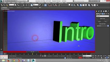 How to create easy intro in Autodesk 3ds Max