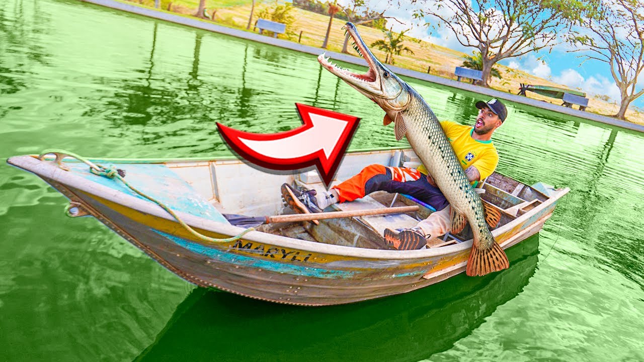 24 HORAS NO LAGO TENTANDO PESCAR ESSE PEIXE JACARÉ !