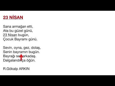 1. SINIF 23 NİSAN ŞİİRLERİ KISA