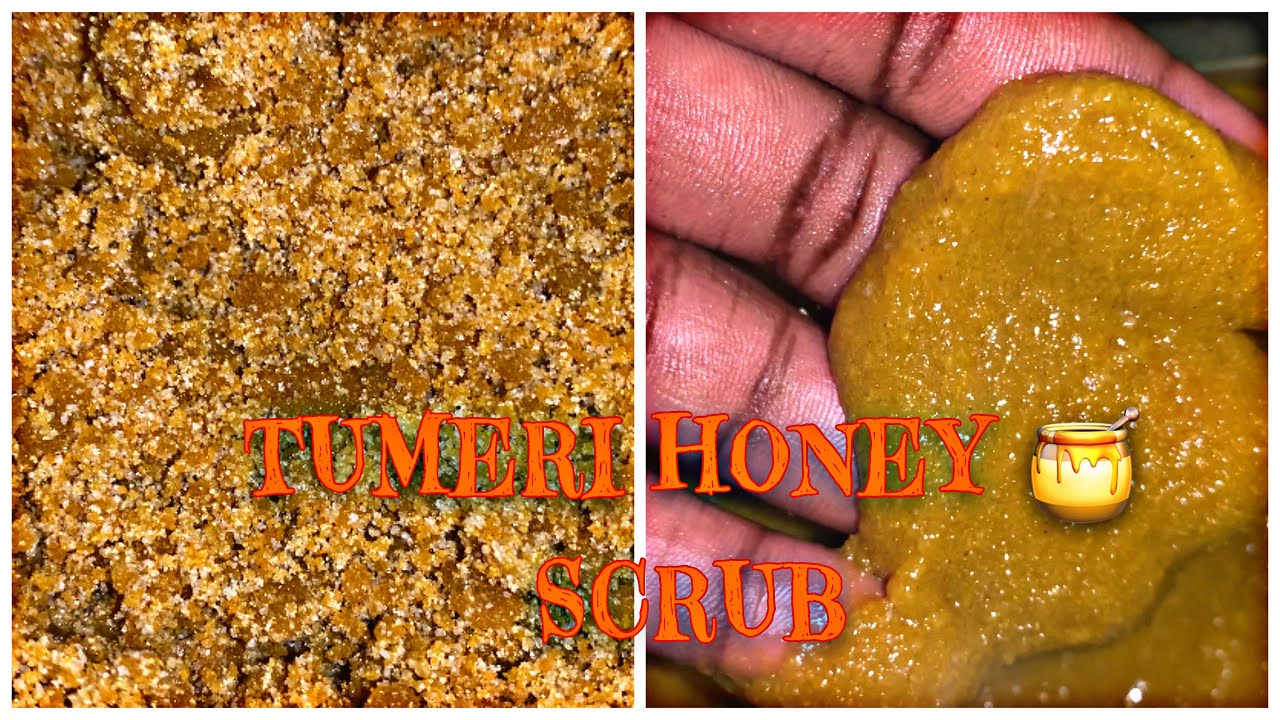 DIY TUMERIC HONEY SUGAR SCRUB FOR GLOWING SKIN RENEE MCKOY diy 
