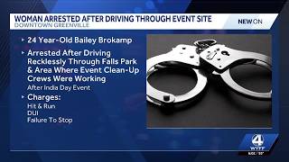 Woman arrested after driving through India Day celebration in downtown Greenville