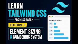 Tailwind CSS Tutorial for Beginners | Element Sizing & Tailwind Numbering System 📏 | Lecture 3