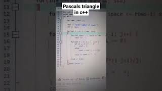 pascals triangle in c++ 💻