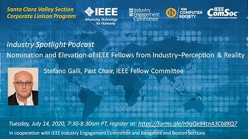 Nomination and Elevation of IEEE Fellows from Industry–Perception & Reality, Talk by Stefano Galli