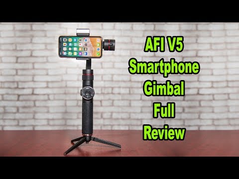 AFI V5 Smartphone Gimbal Full Video Review | With LED Light & Extendable Stick