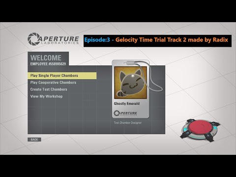 Portal 2 Community Test Chambers: Episode 3 - Gelocity Time Trial Track 2 made by Raidix