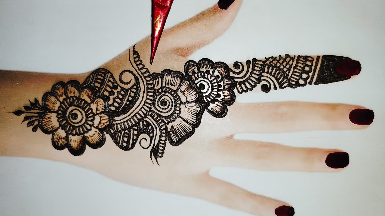 Latest mehandi design||easy simple mehandi design||new design||new ...