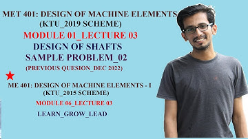 MET 401: DESIGN OF MACHINE ELEMENTS_ MODULE 1_LECTURE 03