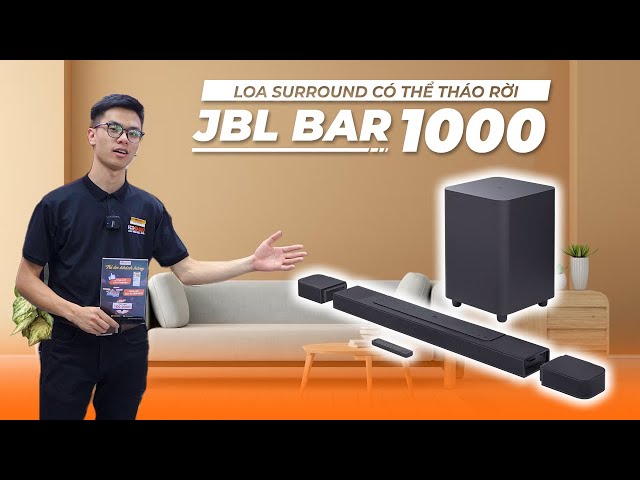 Loa JBL Bar 1000 //  Hệ Thống 7.1.4 Kênh, Công Suất 880W 3D Dolby Atmos và DTS