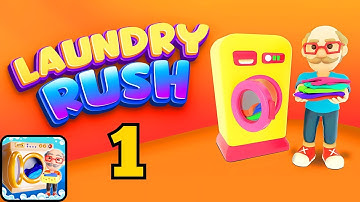 Laundry Rush Idle Game - Gameplay Walkthrough Part 1 Laundry Rush Manager Shop (iOS, Android)
