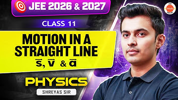 Class 11 | JEE 2026 & 2027 🏃 Motion in a Straight Line : kinematic equations | Shreyas Sir