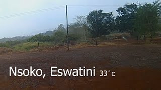 Nsoko, Eswatini (Swaziland) Thunderstorm 33°c and bucketing down