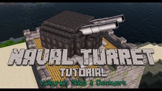 Minecraft Naval Turret Tutorial (Valkyrien Skies & Clockwork)