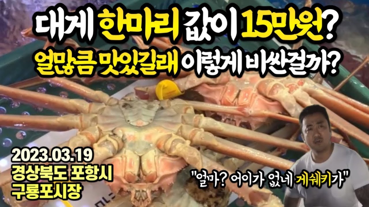 일반 대게 3배값?아니,넌 뭔데 이렇게 비싸냐?😱대체 어떤놈인지 얼굴 좀 보자😎