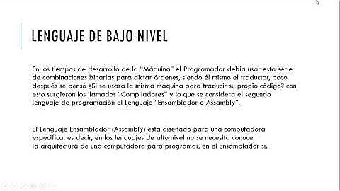 1 1 Introducción a los lenguajes de programación video