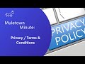 Muletown Minute - Privacy Terms and Conditions CC