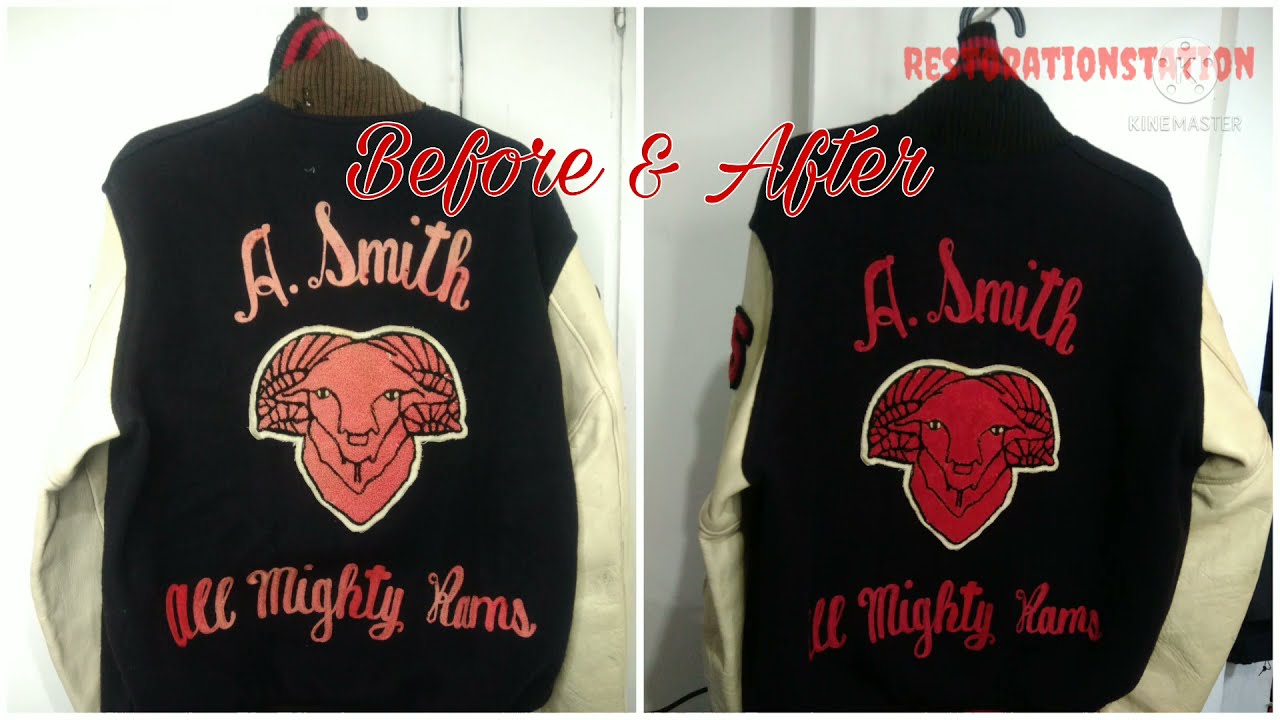 vintage letterman jacket restoration YouTube