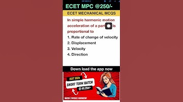 ECET Mechanical MCQS-34 | How to get best rank in ECET,#Ecetshort ,#Sbtet,#ecet