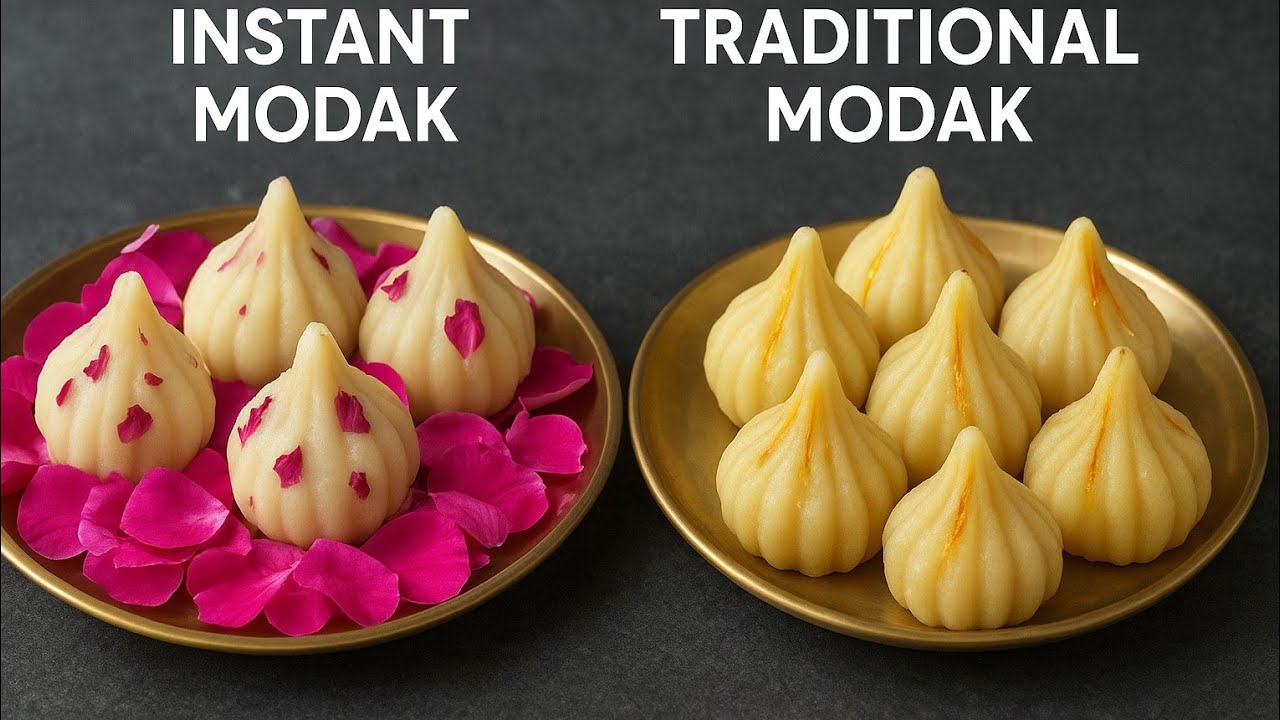 😋2 Easy & Tasty Modak Recipe | Traditional & Instant | Ganesh Chaturthi Recipes 2025 |