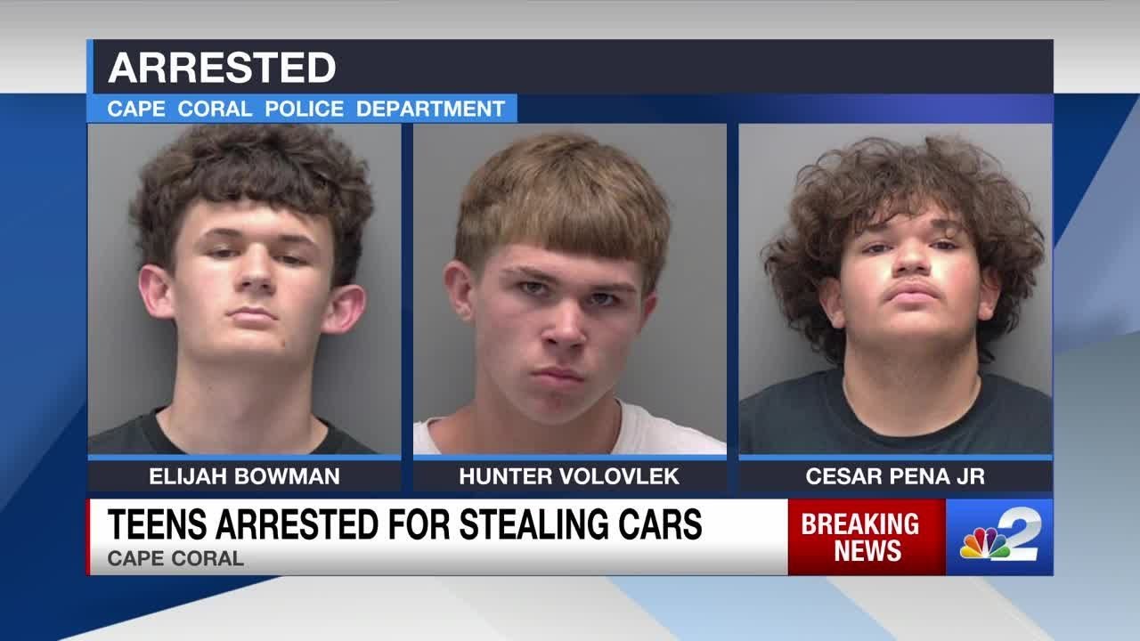 3 teens accused of car theft, burglary arrested in Cape Coral - YouTube