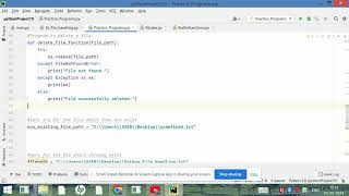 Python Program to delete file