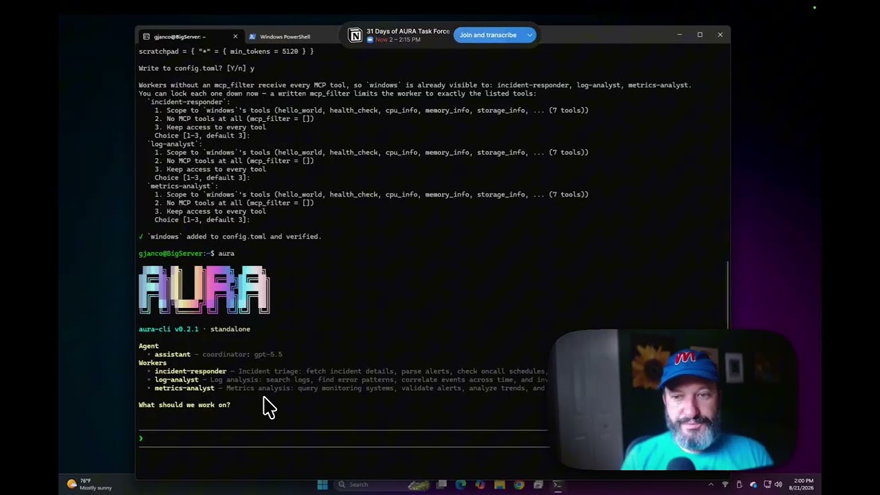 AI SRE Agent Investigates Windows Services, Disks, and CPU: AURA
