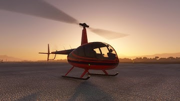 MSFS2020 / RSP R44 Raven II / TG-MSG Livery / Sunset Landing