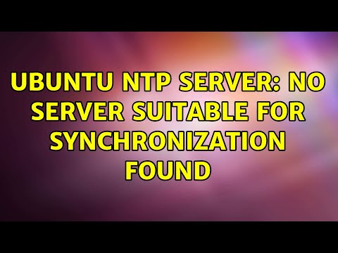 Ubuntu NTP server: no server suitable for synchronization found