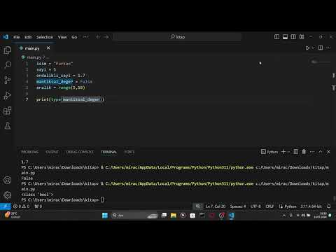 SIFIRDAN UYGULAMALARLA PYTHON Temel Veriler Üzerine bölümler