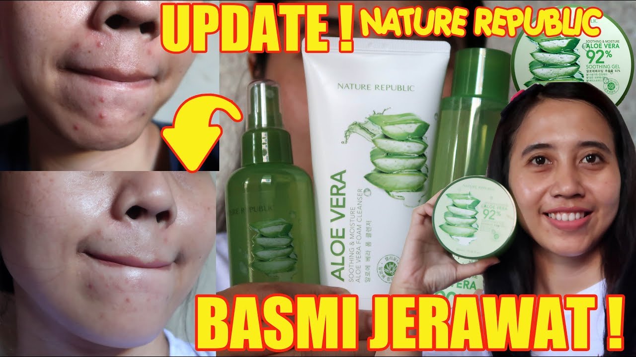 Unboxing First Impression Foam Toner Gel Mist Aloe Vera By Nature Republic Youtube