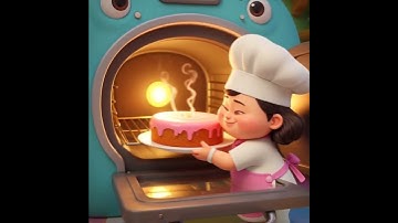Cake cooking video #cartoon #cake #cakedecorating #trendingshorts