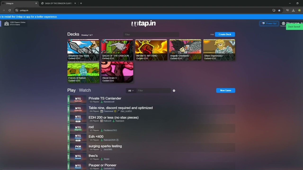 How To Play My Game on Untap || 