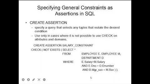 ASSERTION and TRIGGER