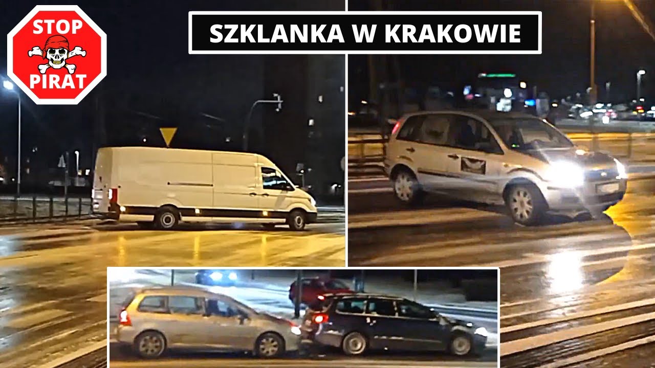 Ślizgawica na krakowskim rondzie. Zmagania krakowskich łyżwiarzy. STOP PIRAT