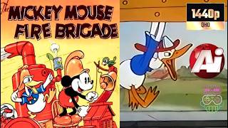 [QHD 1440p] Mickey's fire brigade Mickey pompier Walt Disney 1935 Mickey Mouse Dessin animé