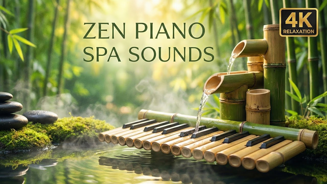 Nature Therapy-Water Sounds and Bamboo Piano for Inner Peace
