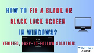 Black Lock Screen in Windows 10/11 [Fixed]