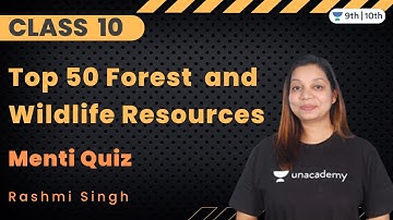 Top 50 Forest and Wildlife Resources | Menti Quiz | Class 10 | Rashmi Singh