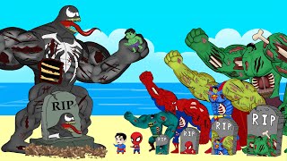 Rescue Team Baby Hulk & Spiderman From GIANT VENOM ZOMBIE : Returning from the Dead SECRET  FUNNY